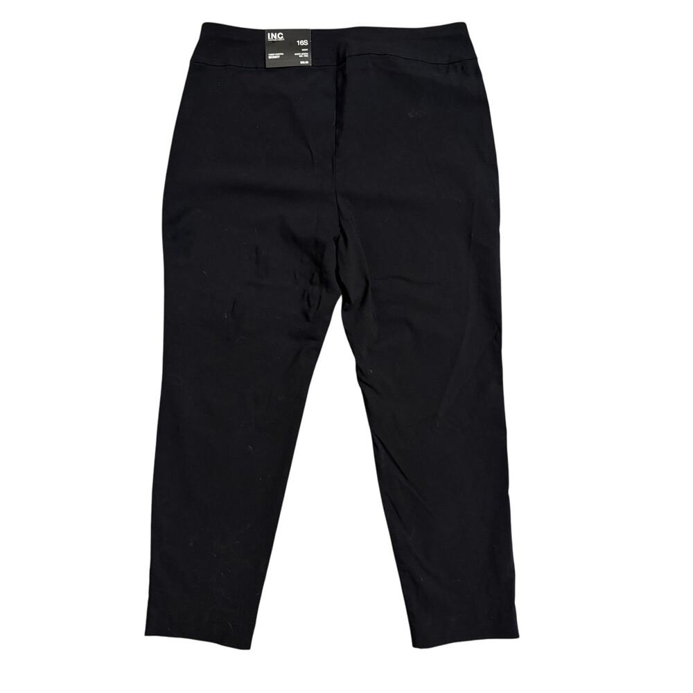 INC International Concepts 16S Black Tummy Control Skinny Pants Short NWT